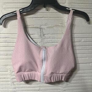 2 Pack Sweat & Milk Pink Leopard and Black Nursing/ Pumping Sports Bra Size M
